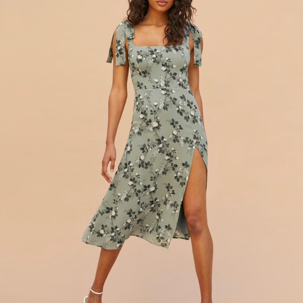Reformation Sage Floral Midi Dress - Picture 2 of 7